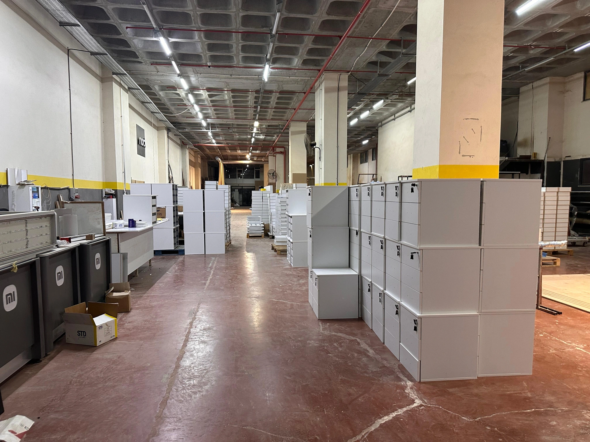 Fabrication and assembly work in the shared production facility